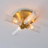 Talo 4Lt Semi-Flush Ceiling Light Satin Brass - Comet Lighting