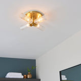 Talo 4Lt Semi-Flush Ceiling Light Satin Brass - Comet Lighting