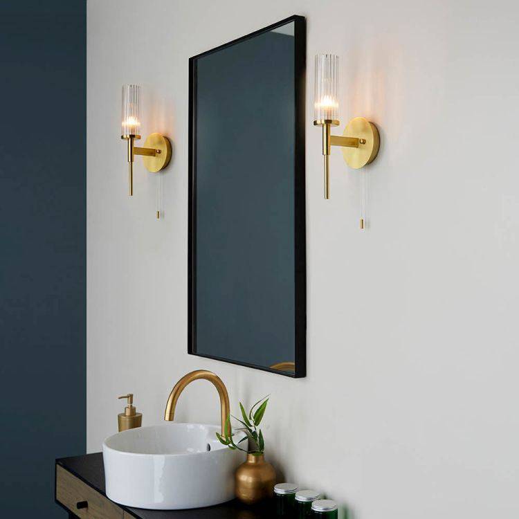 Talo Wall Light Satin Brass - Comet Lighting