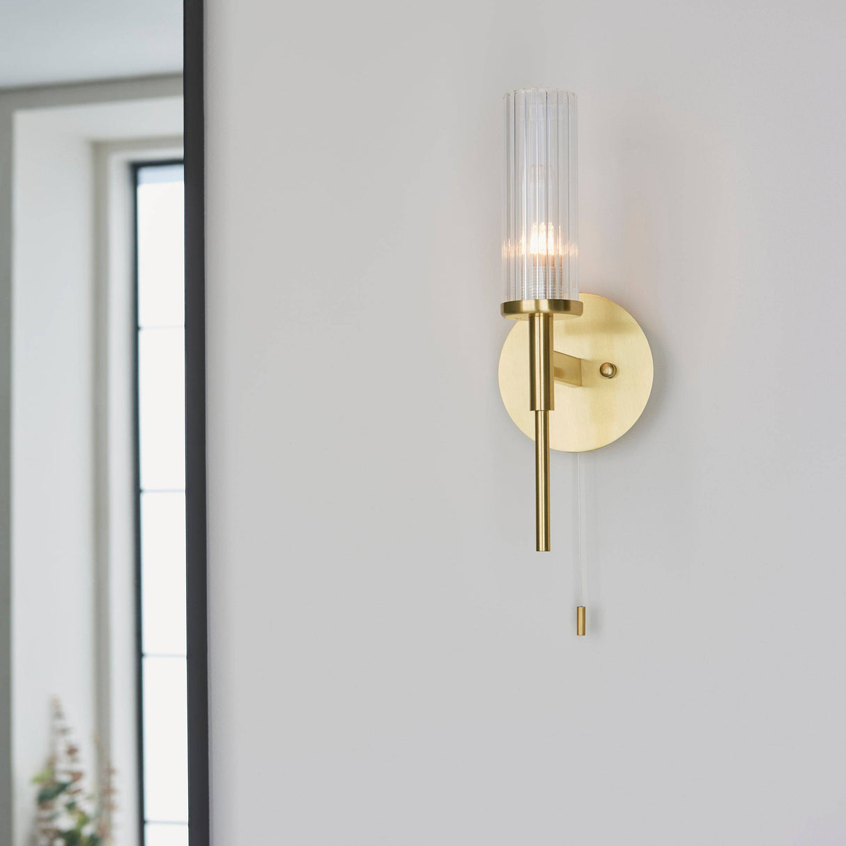 Talo Wall Light Satin Brass - Comet Lighting