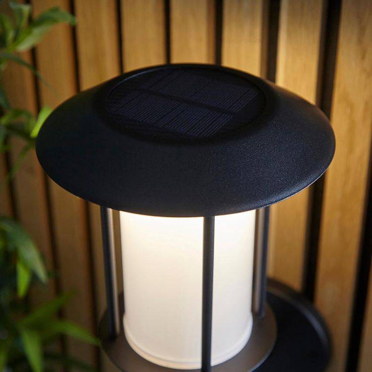 Tarrow Solar Wall Light Matt Black w/ Sensor - Comet Lighting