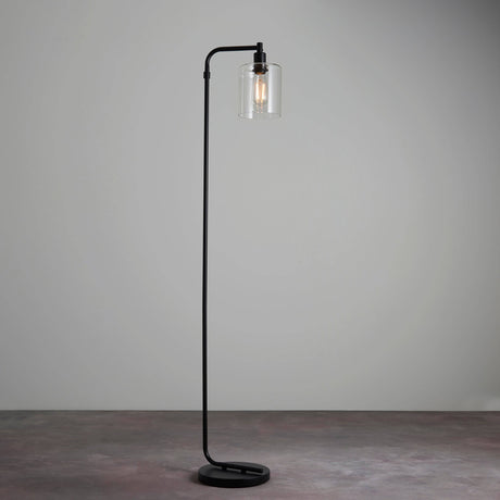 Toledo Floor Lamp Matt Black - Comet Lighting