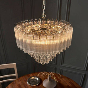 Toulouse 12lt Pendant Ceiling Light Polished Nickel - Comet Lighting