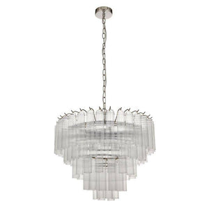 Toulouse 12lt Pendant Ceiling Light Polished Nickel - Comet Lighting