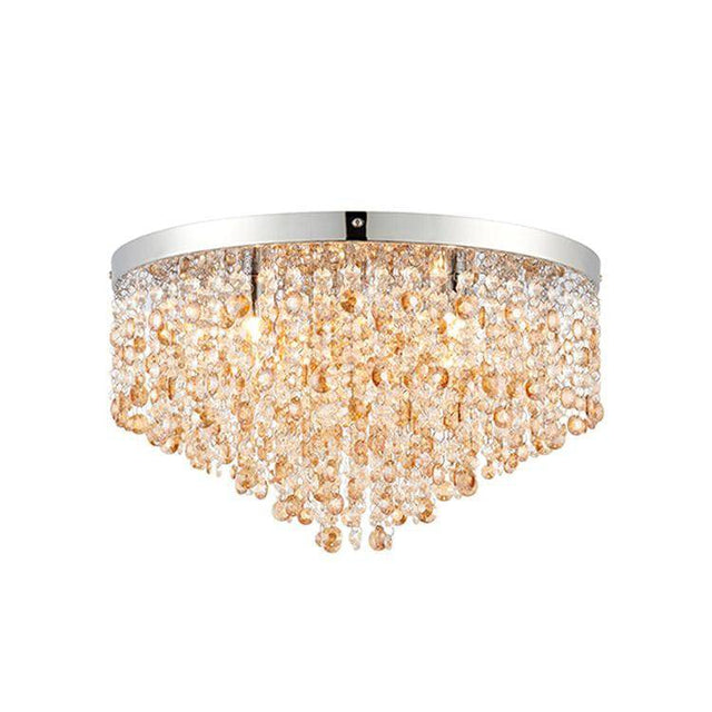 Vanessa 5 Light Flush 28W in Stainless Steel - Comet Lighting