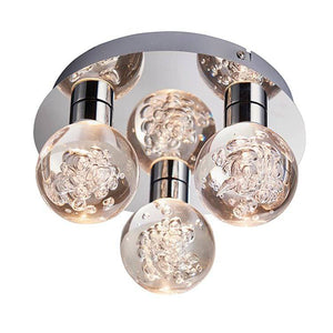 Versa 3-Light Flush Ceiling Light Chrome - Comet Lighting