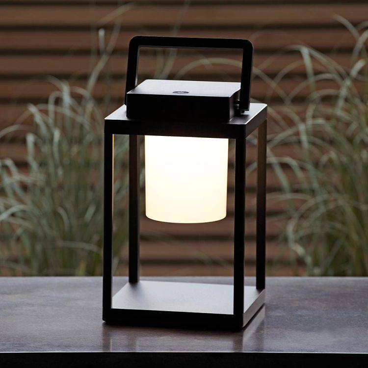 Voyage Table Touch Outdoor Table Lamp Matt Black - Comet Lighting