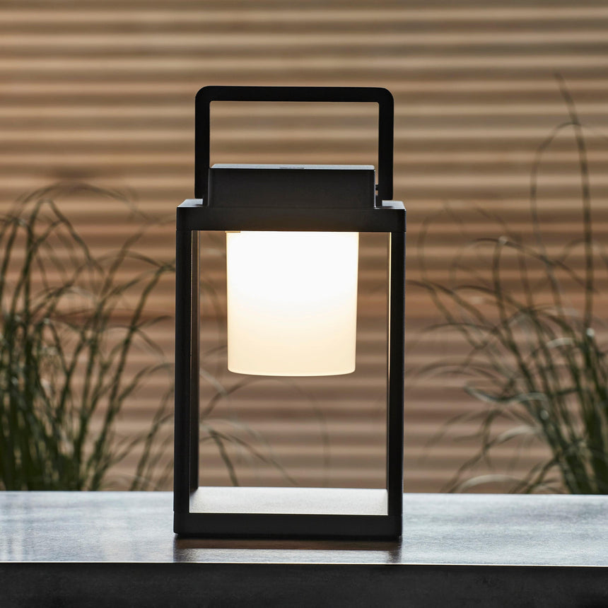 Voyage Table Touch Outdoor Table Lamp Matt Black - Comet Lighting