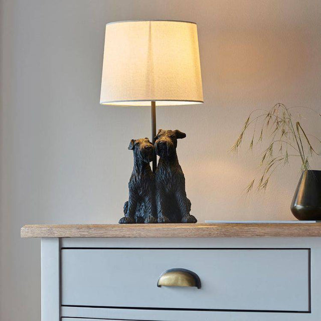 Westie Table Lamp Matt Black - Comet Lighting