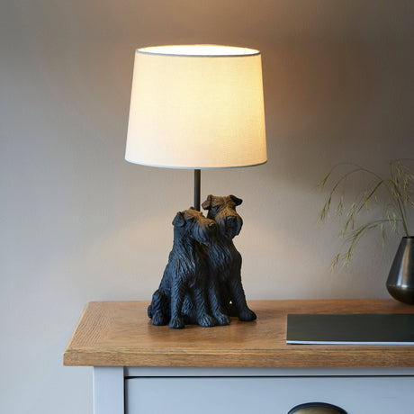 Westie Table Lamp Matt Black - Comet Lighting