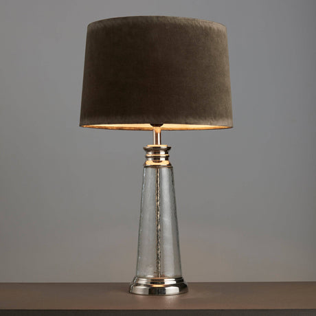 Winslet Table Lamp w/ Grey Shade - Comet Lighting