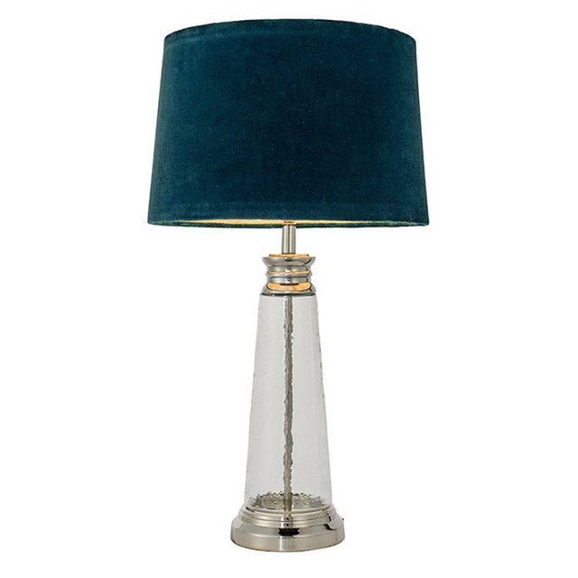 Winslet Table Lamp w/ Teal Shade - Comet Lighting