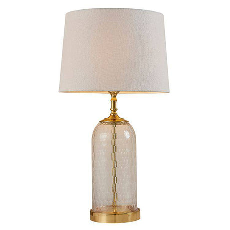 Wistow Table Lamp & Mia Natural Shade - Comet Lighting