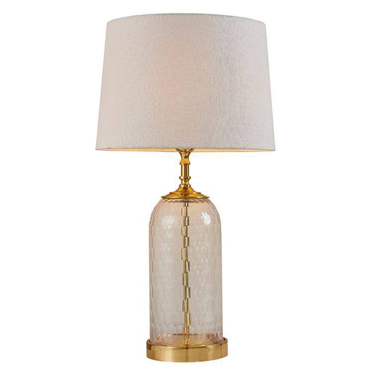 Wistow Table Lamp & Mia Natural Shade - Comet Lighting