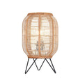 Zaire Table Lamp Matt Black/Bamboo - Comet Lighting