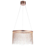 Zelma LED Pendant Ceiling Light Brushed Copper - Comet Lighting