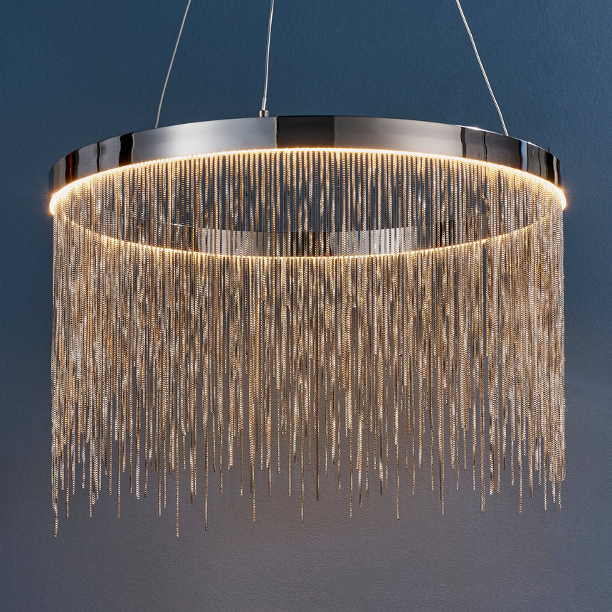 Zelma Pendant Ceiling Light Chrome - Comet Lighting