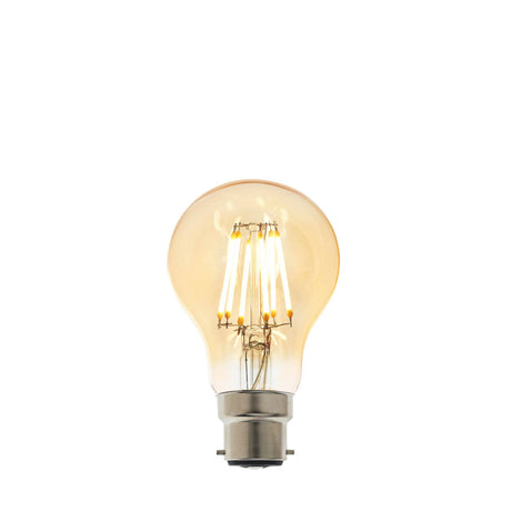 Endon BC LED Filament GLS Amber 6w 2500k 550lm Dimmable - Comet Lighting