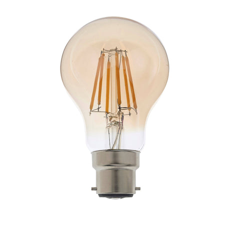 Endon BC LED Filament GLS Amber 6w 2500k 550lm Dimmable - Comet Lighting