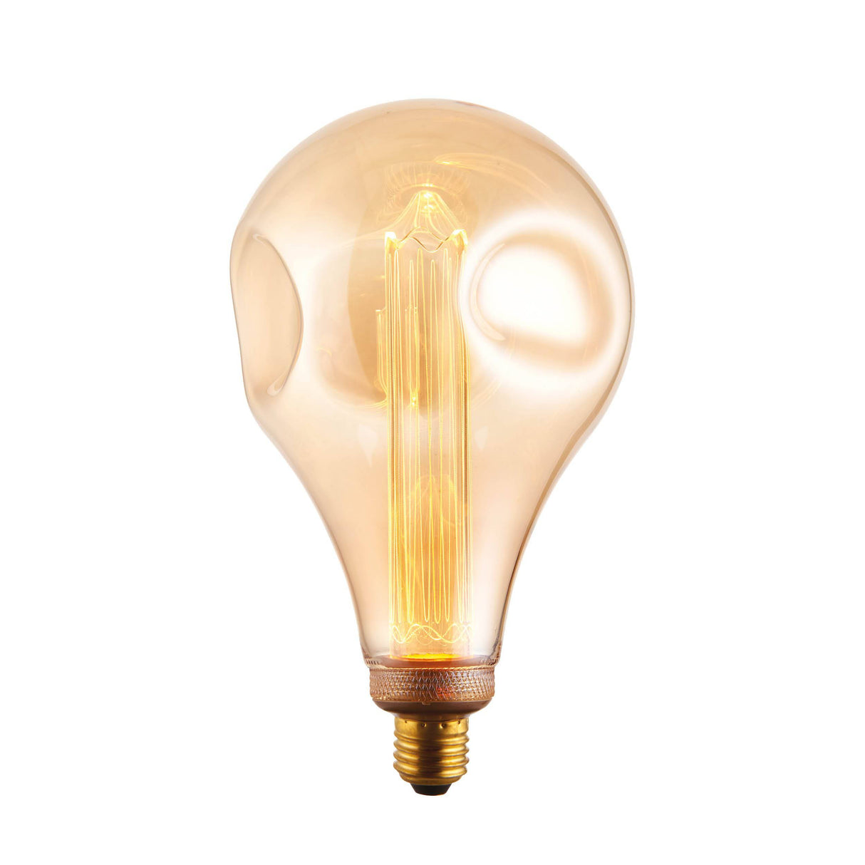 Endon E27 LED Dimple XL 148mm Globe Amber 2.5w 2300k 120lm - Comet Lighting