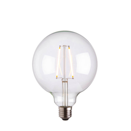 Endon E27 LED Filament 125mm Globe 2w 2200k 210lm - Comet Lighting
