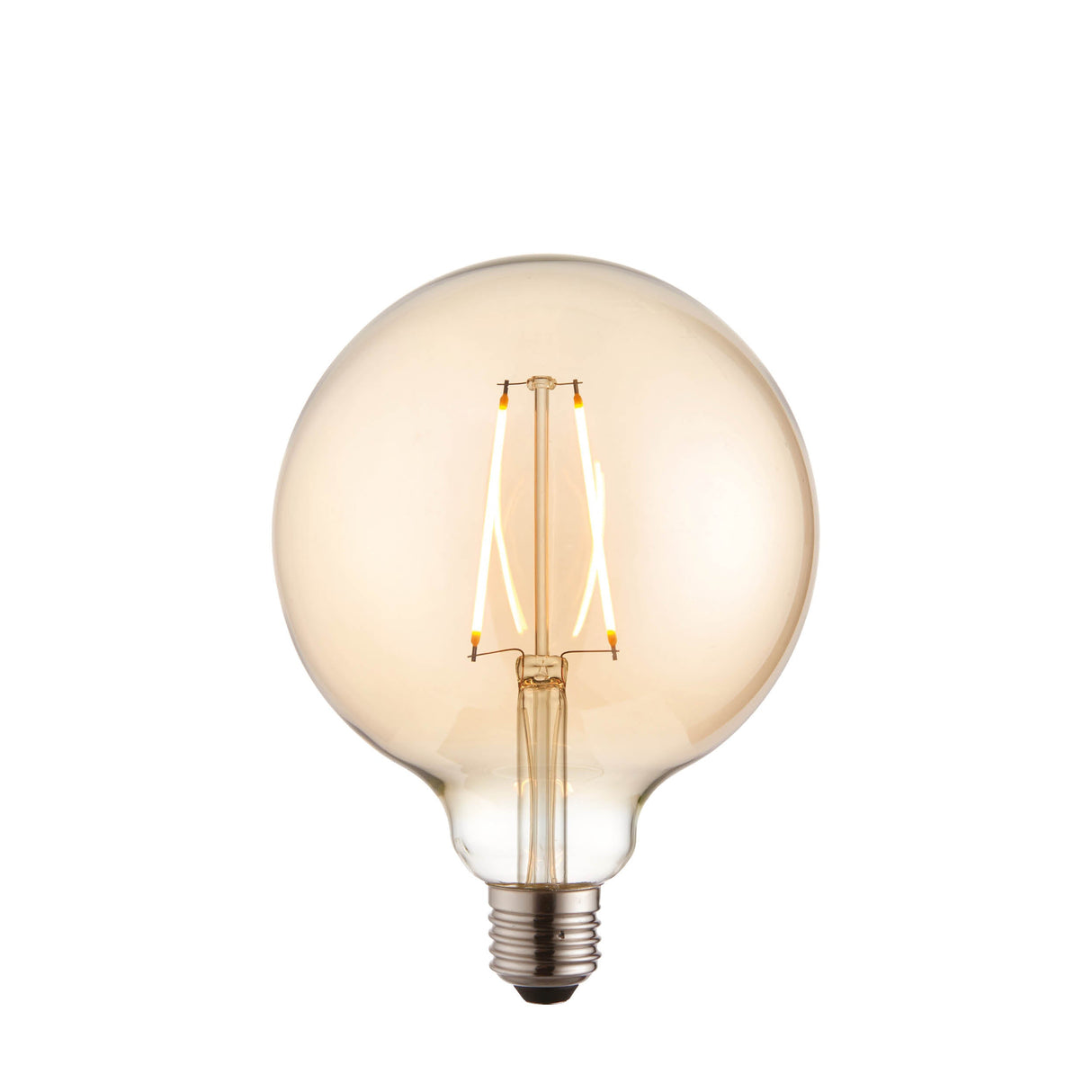 Endon E27 LED Filament 125mm Globe Amber 2w 2200k 190lm - Comet Lighting