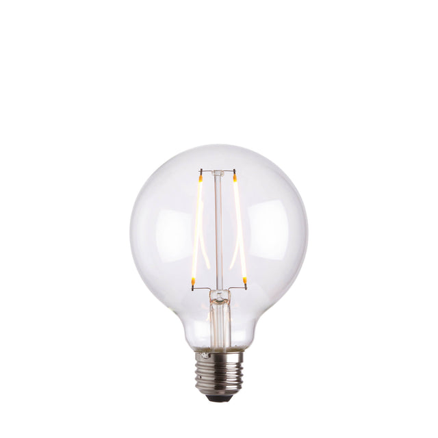 Endon E27 LED Filament 95mm Globe 2w 2200k 210lm - Comet Lighting