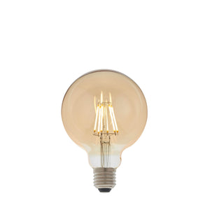 Endon E27 LED Filament 95mm Globe Amber 6w 2500k 550lm Dimmable - Comet Lighting