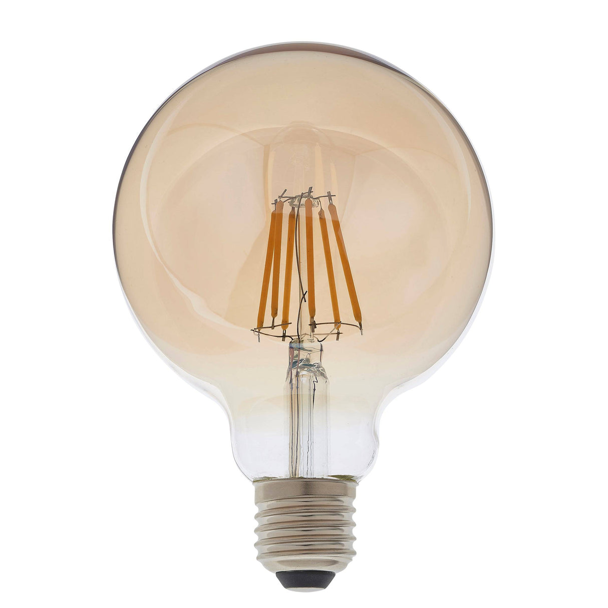 Endon E27 LED Filament 95mm Globe Amber 6w 2500k 550lm Dimmable - Comet Lighting