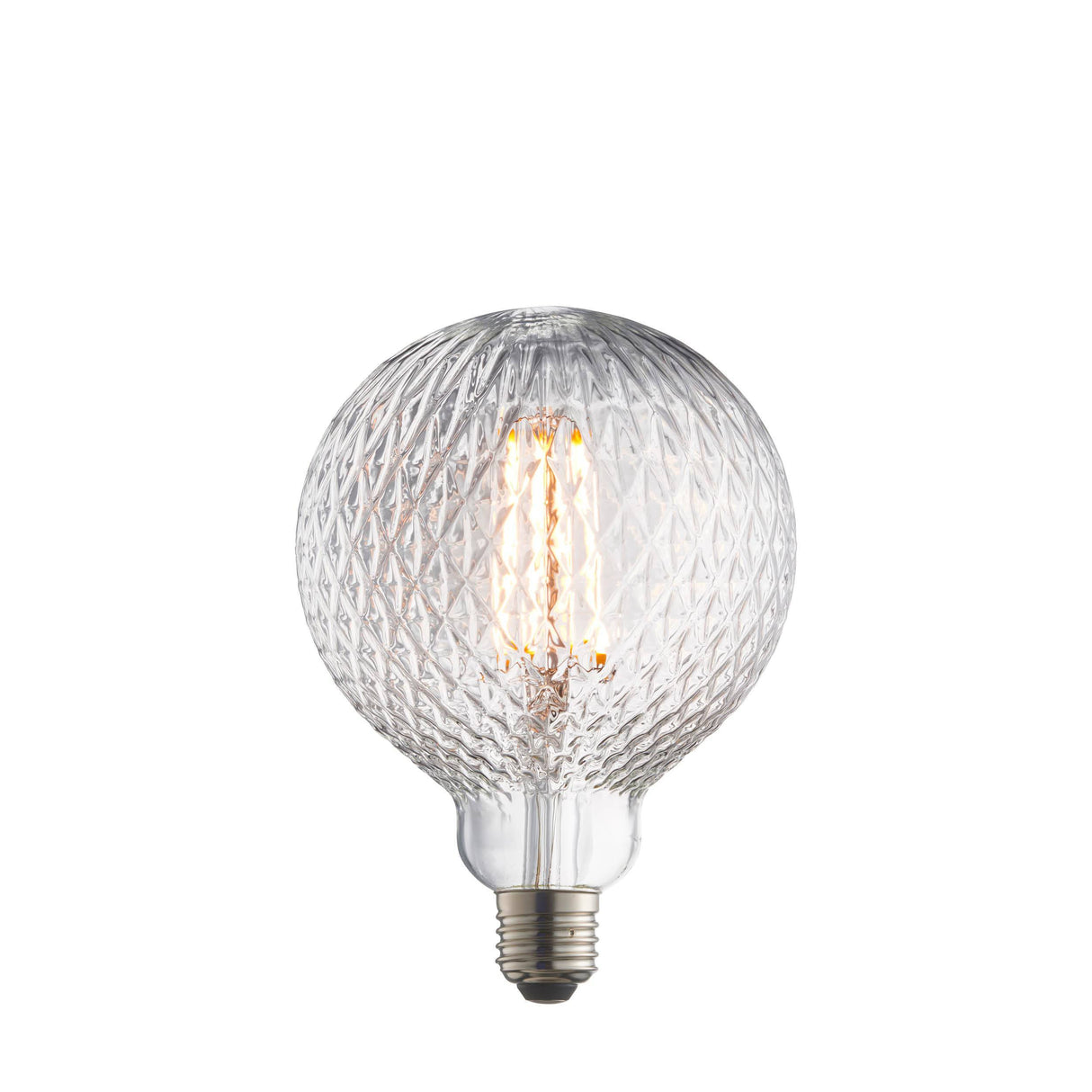 Endon E27 LED Filament Facet 125mm Globe 4w 2200k 450lm - Comet Lighting