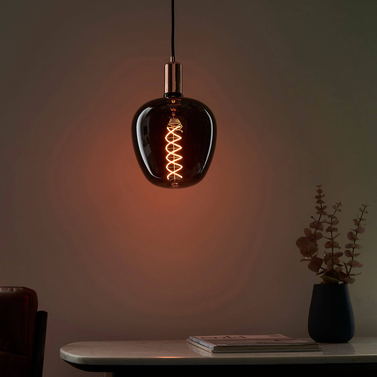 Endon E27 LED Filament Helix XL Smoked 4w 1800k 50lm - Comet Lighting