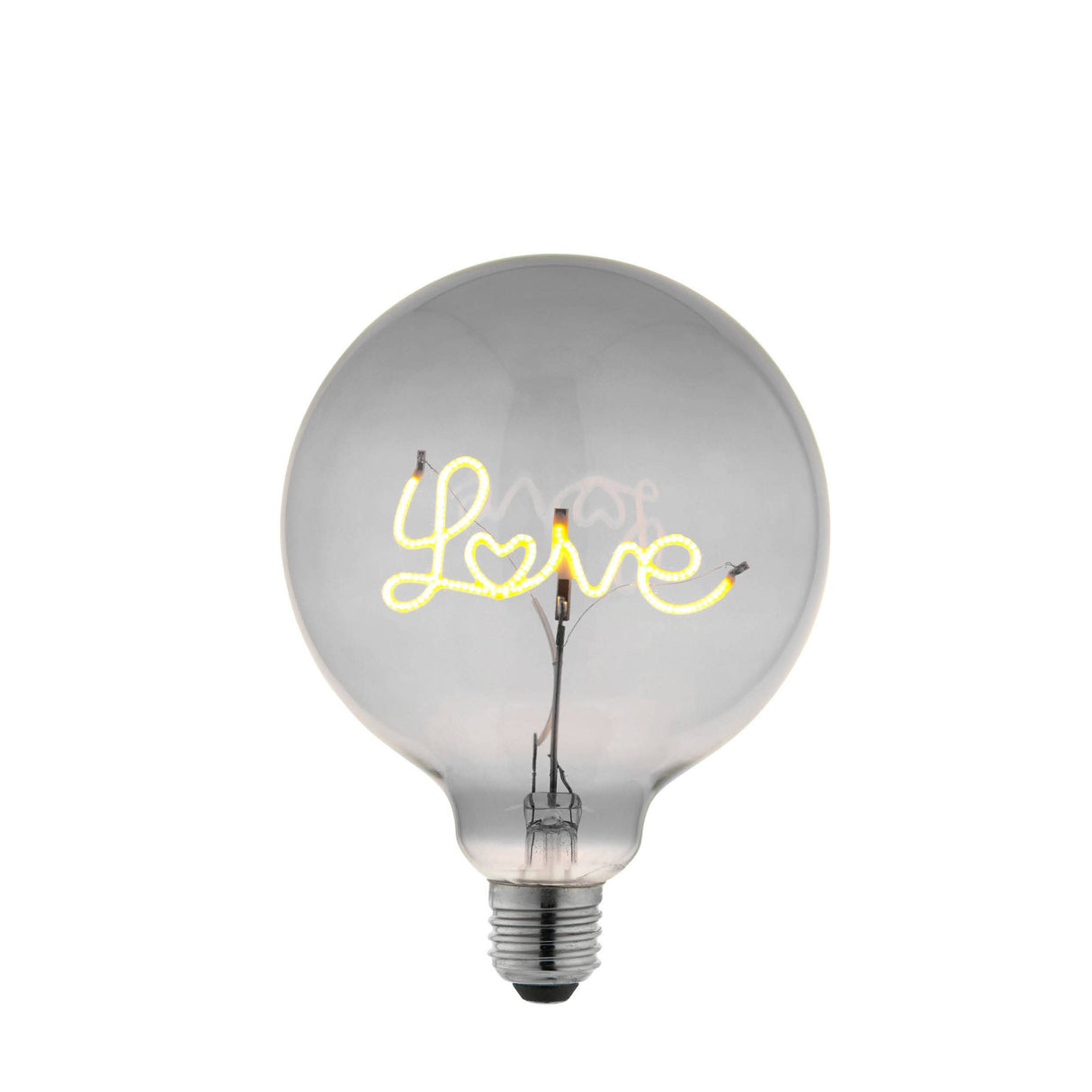 Endon E27 LED Filament Love Up 120mm Globe Smoked 2w 2200k 70lm - Comet Lighting