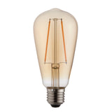 Endon E27 LED Filament Pear Shaped Amber 2w 2000k 190lm - Comet Lighting