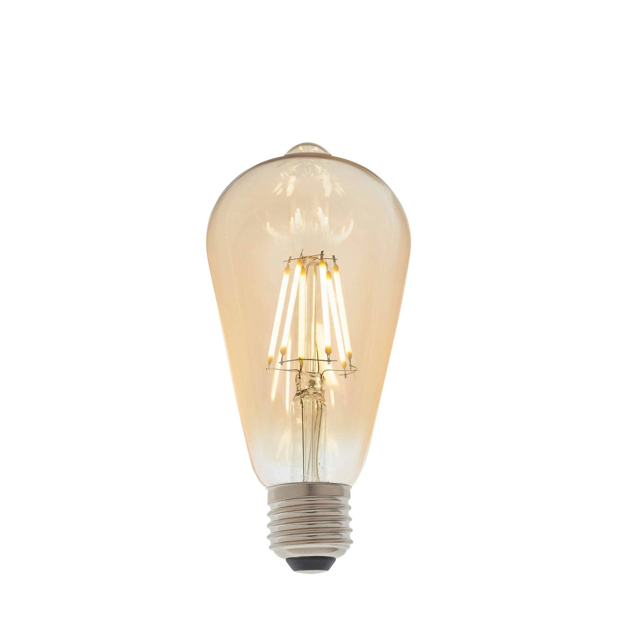 Endon E27 LED Filament Pear Shaped Amber 6w 2500k 550lm Dimmable - Comet Lighting