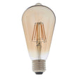 Endon E27 LED Filament Pear Shaped Amber 6w 2500k 550lm Dimmable - Comet Lighting