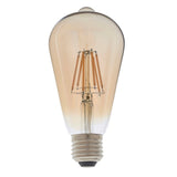 Endon E27 LED Filament Pear Shaped Amber 6w 2500k 550lm Dimmable - Comet Lighting