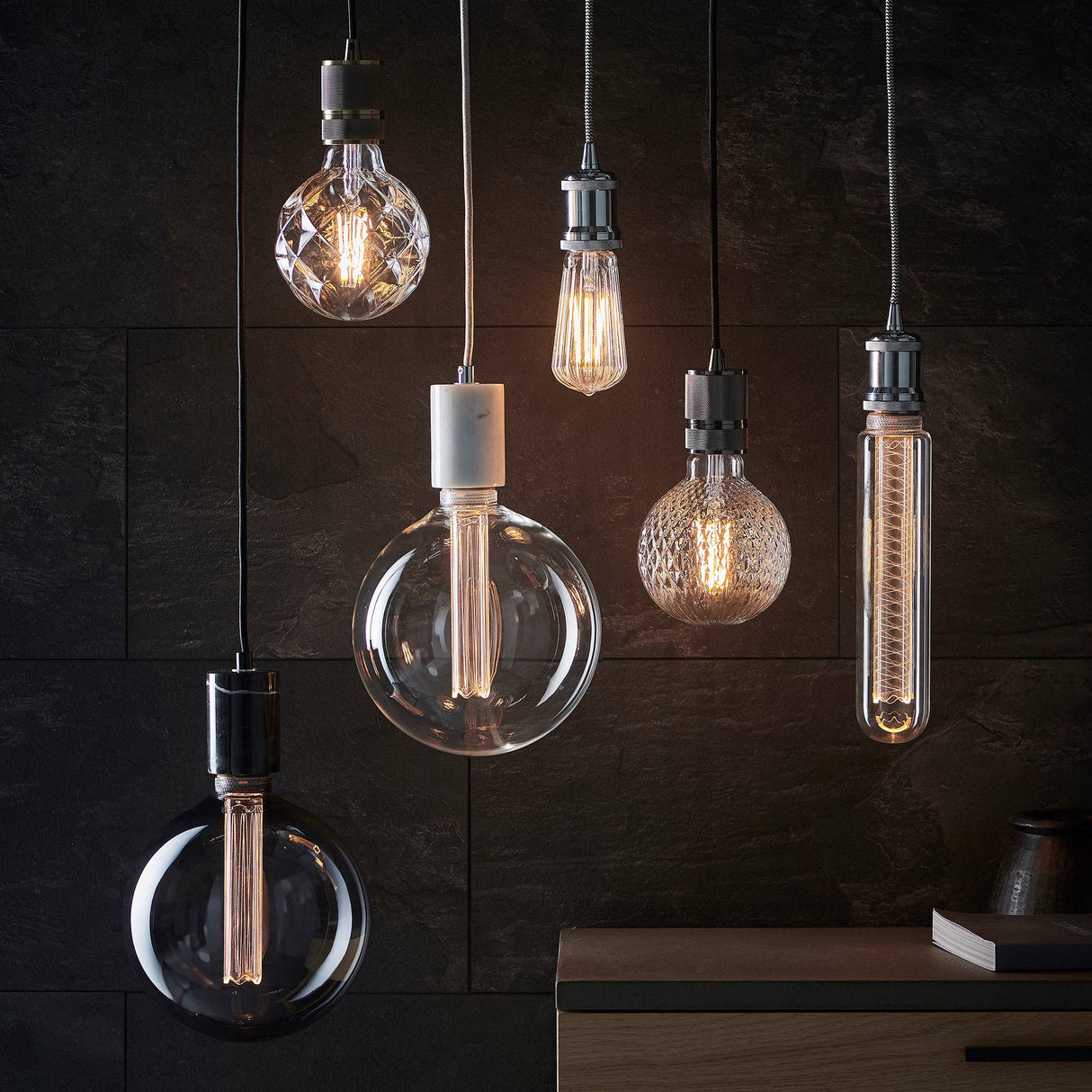 Endon E27 LED Filament Ribbed Pear Shaped 4w 2200k 450lm - Comet Lighting