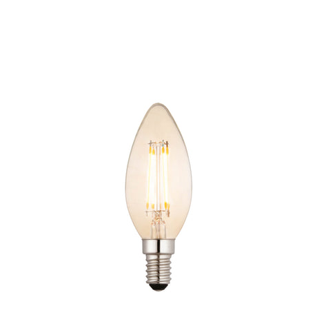 Endon SES LED Filament Candle Amber 4w 2500k 360lm Dimmable - Comet Lighting