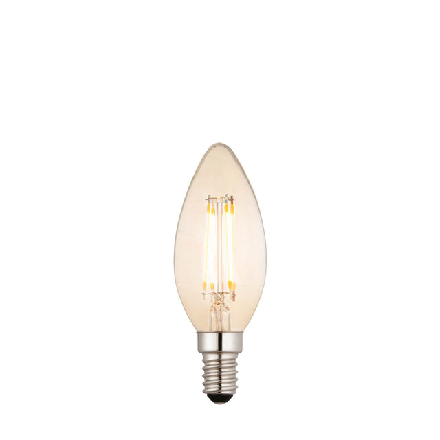 Endon SES LED Filament Candle Amber 4w 2500k 360lm Dimmable - Comet Lighting