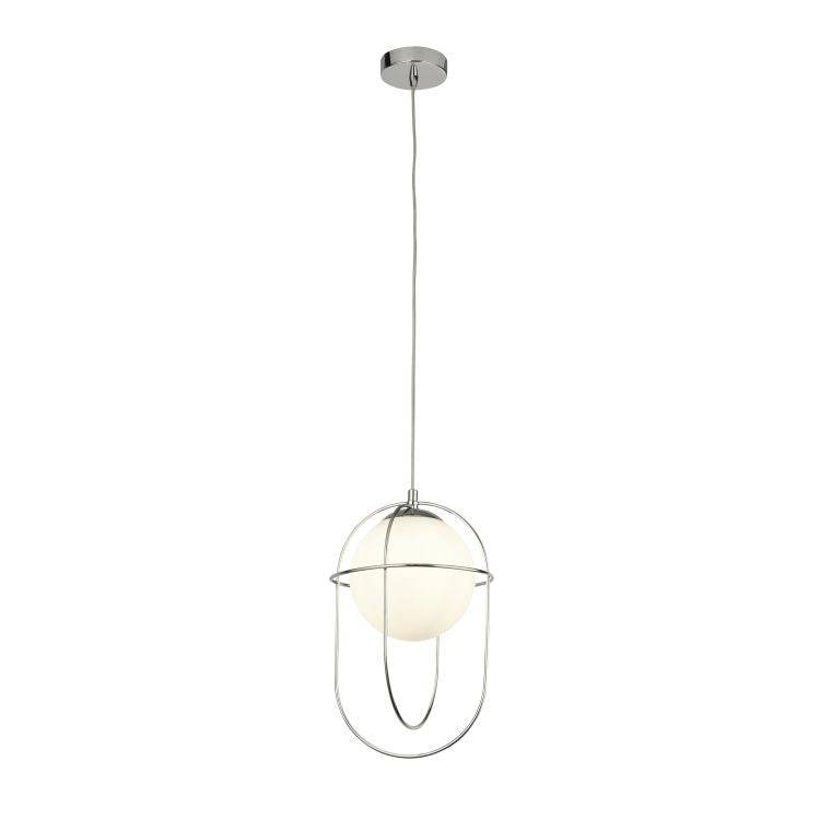 Anstey 1lt Pendant Ceiling Light Chrome - Comet Lighting