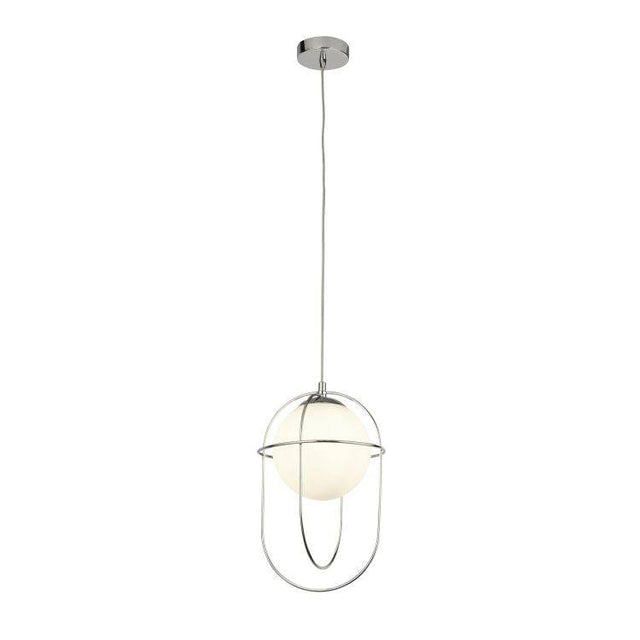 Anstey 1lt Pendant Ceiling Light Chrome - Comet Lighting