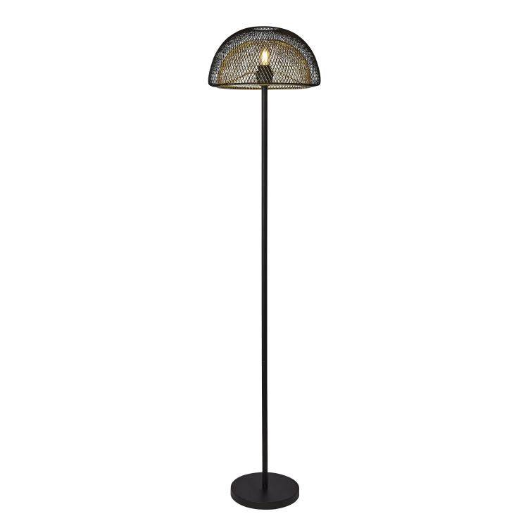 Ashcombe 1Lt Floor Lamp Black/Gold - Comet Lighting