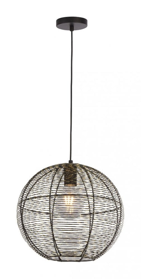 Cadhay1Lt Pendant Ceiling Light Black/Gold - Comet Lighting