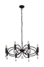 Chelsea 8Lt Pendant Ceiling Light Black - Comet Lighting