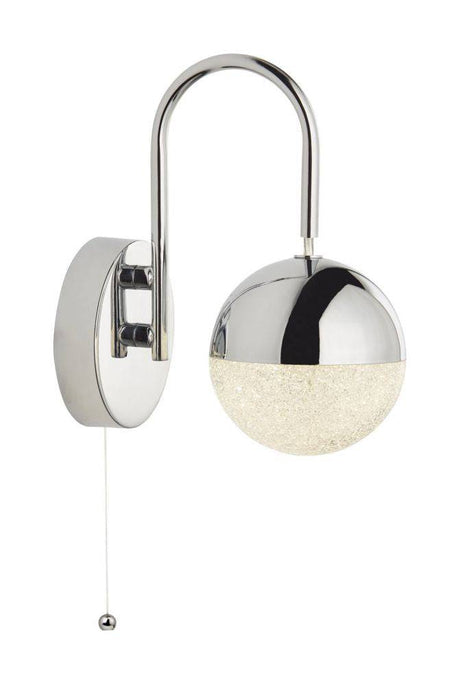 Circa 1-Light Wall Light w/ Pull Switch Chrome - Comet Lighting