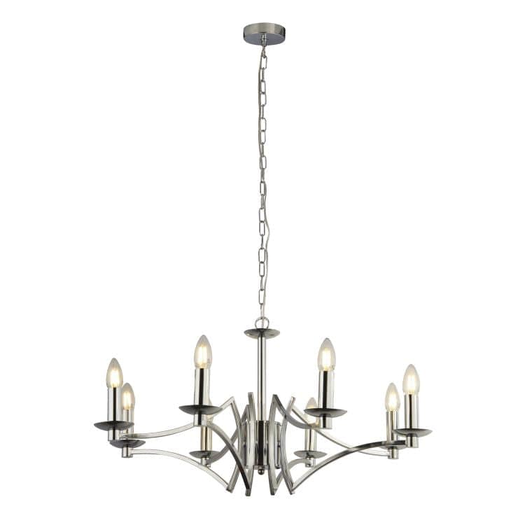 Colaton 8lt Pendant Ceiling Light Chrome - Comet Lighting