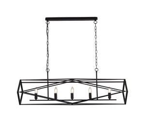Dart 5Lt Island Light Black - Comet Lighting
