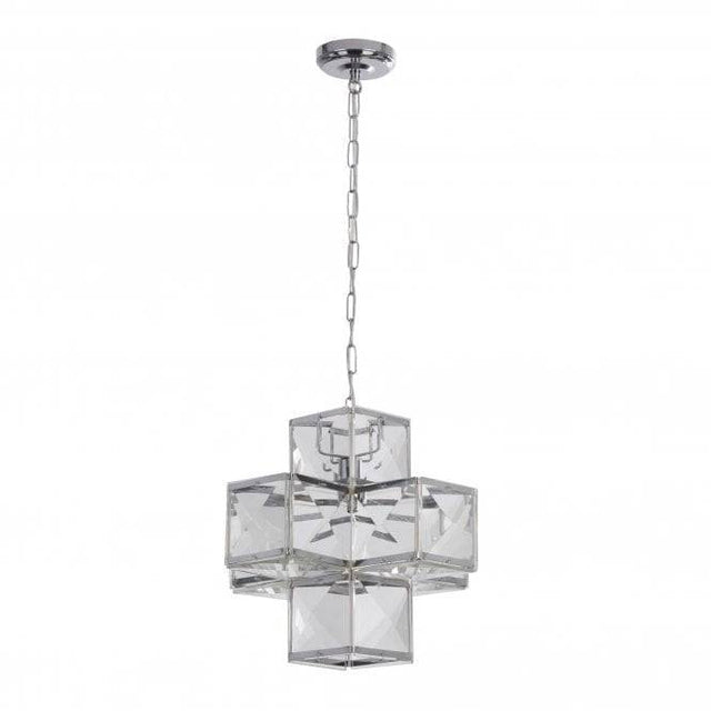 Drewe 1Lt Pendant Ceiliung Light Chrome - Comet Lighting