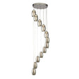 Dulverton 12Lt LED Multi-Drop Pendant Ceiling Light With Smoked Glass - Comet Lighting