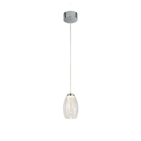 Dulverton 1Lt LED Pendant Ceiling Light With Clear Glass - Comet Lighting